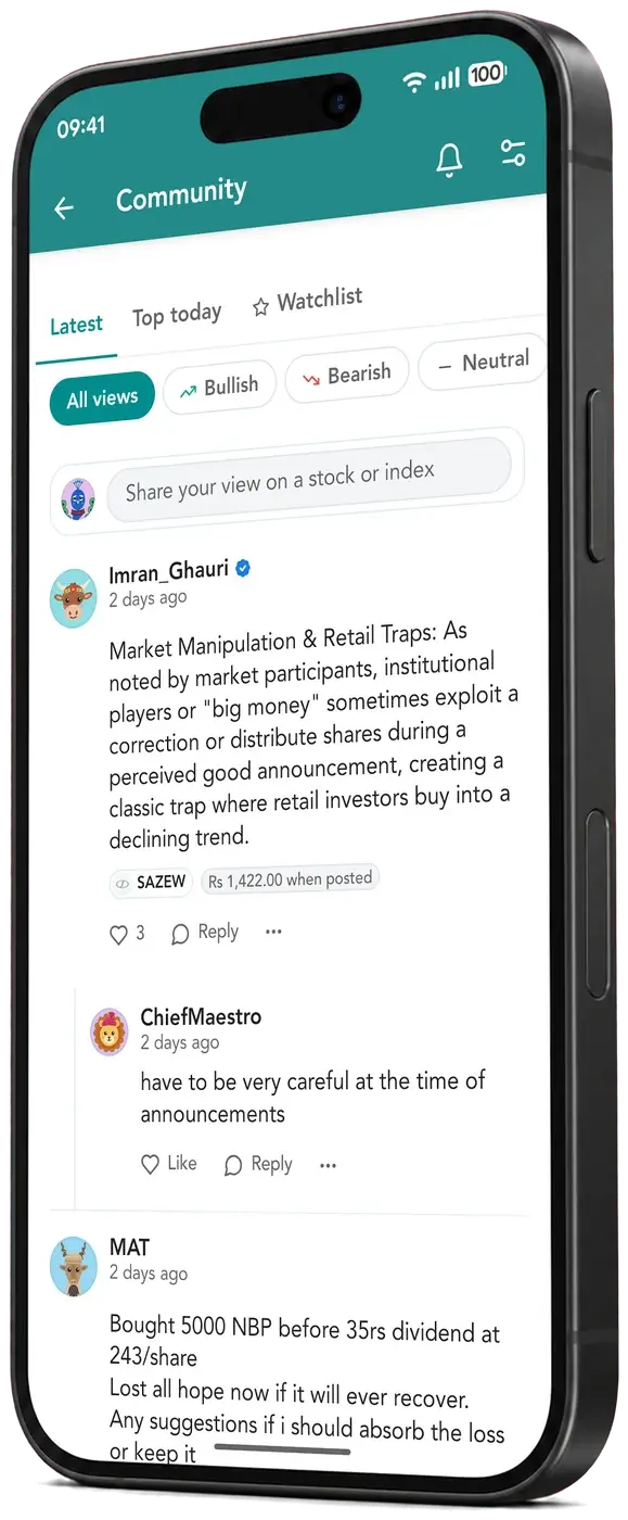 Investify community discussion feed for PSX stocks