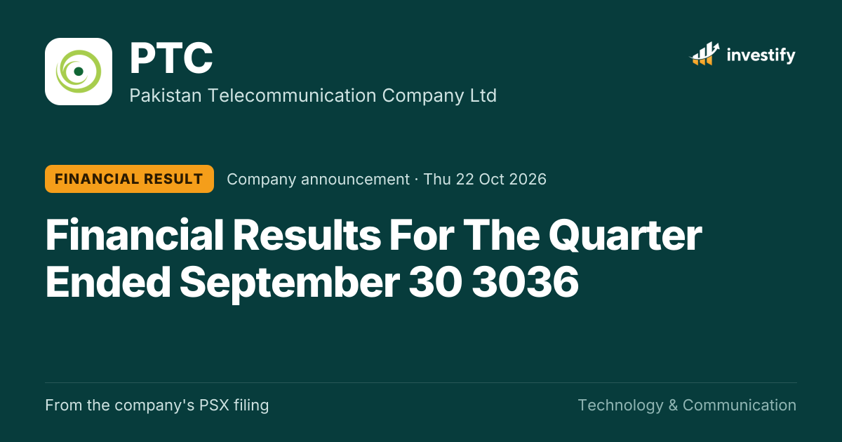 PTC Financial Result: Financial Results For The Quarter Ended September ...